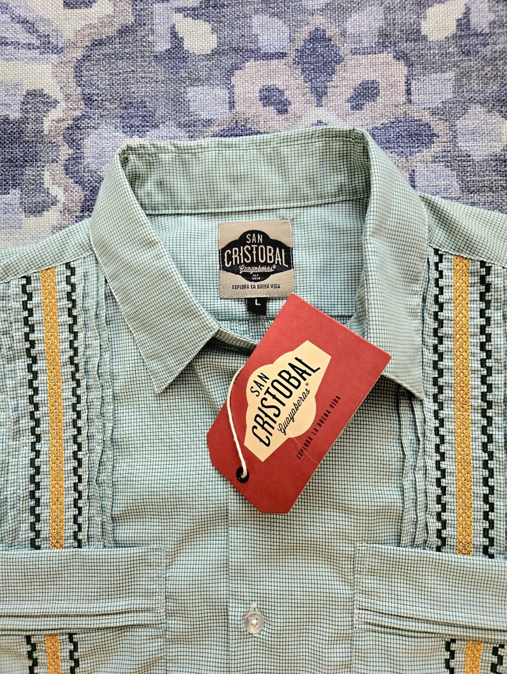 NWT San Cristobal Guayabera Shirt